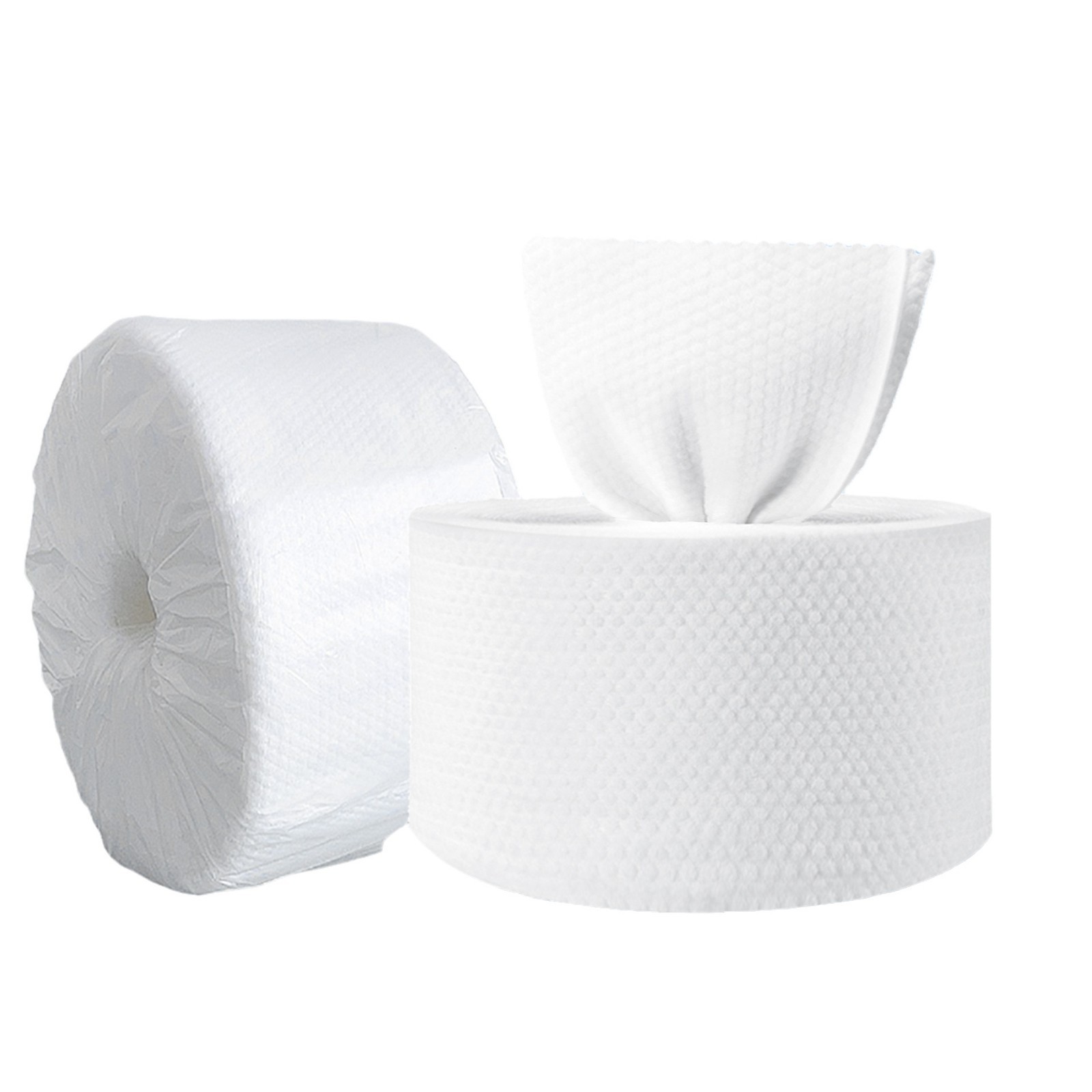 Toalla facial desechable, tipo rollo, gruesa, sin pelusas, toalla suave de algodón en rollo, pañuelo facial para limpieza