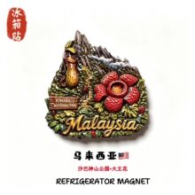 马来西亚沙巴神山公园创意大王花旅游纪念品ins风立体磁吸冰箱贴