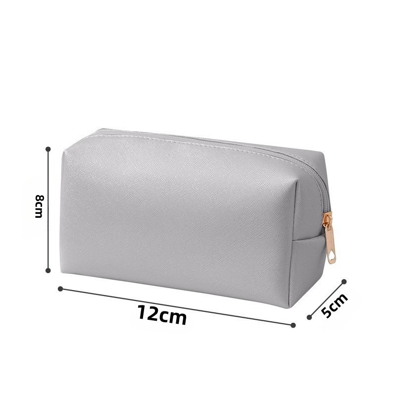 Bolsa de maquillaje coreana de alto valor visual ins-viento color caramelo PU impermeable de gran capacidad color macrón bolsas de lavado portátiles