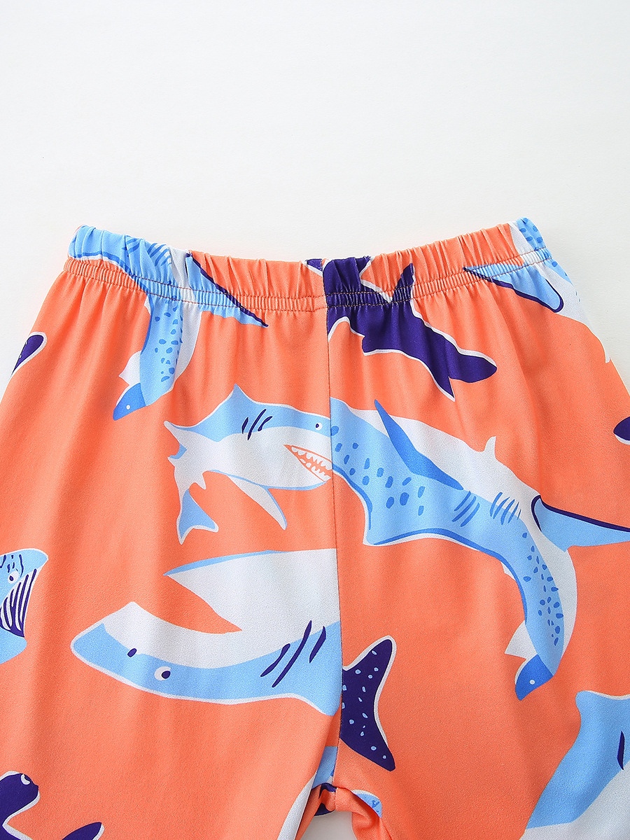AostaBetty verano nuevo estilo niño ropa a domicilio de manga corta traje de dos piezas estilo europeo y americano cuello redondo casual para niños
