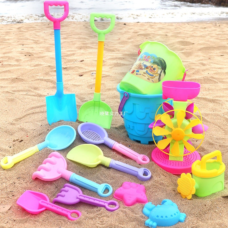 Juguetes para niños baratos y asequibles de gran tamaño, juguetes para niños, pala y barril para jugar con arena, herramientas de agua junto al mar