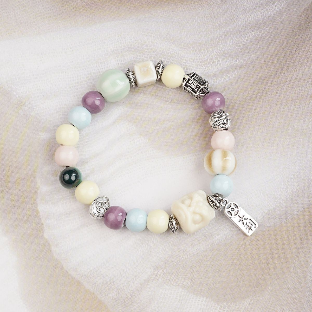 Pulsera de Cerámica para Mujer Hecho a Mano Diseño de Gato image 222