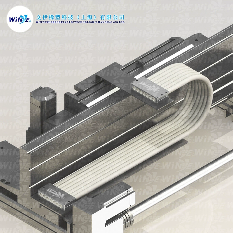[Пылезащитная цепь] Пористая гибкая тяговая цепь без пыли, устойчивая к изгибу резиновая тяговая цепь, силиконовая тяговая цепь