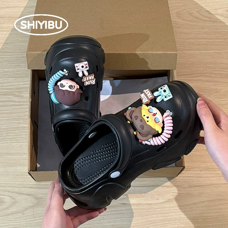 2025 новых сабо Bubble Mart DIY с ремешком, увеличенной подошвой из ЭВА, на толстой подошве, женские сандалии и тапочки весна-лето