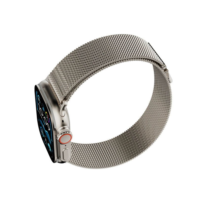 Ремешок для Apple Watch (подходит для Apple Watch 10/8/7/6/SE), титановый миланский ремешок для модификации
