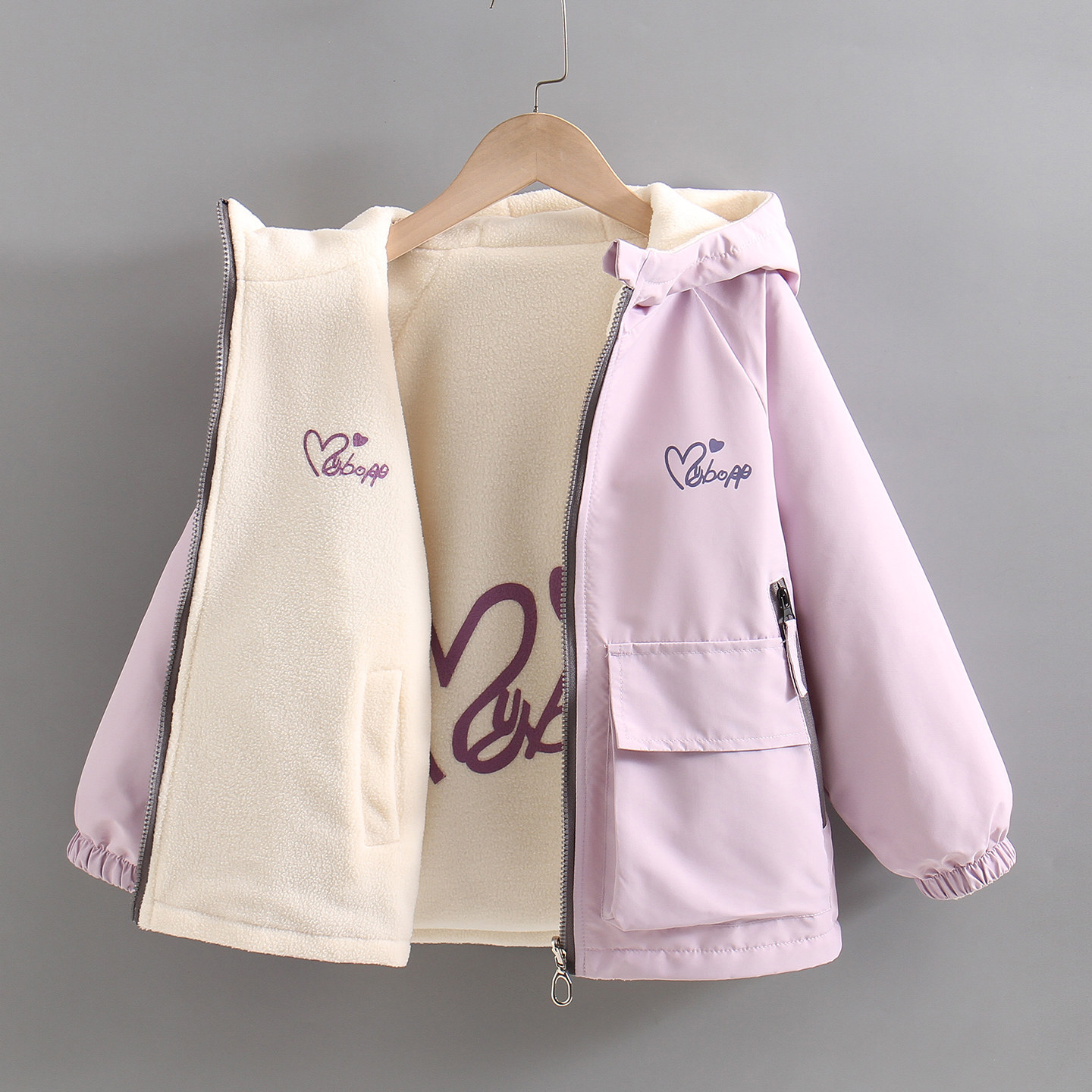 Girls' Spring and Autumn Jacket 2026 New Style Reversible Jacket Children's Top Girls' Windbreaker Girls' Autumn Clothing