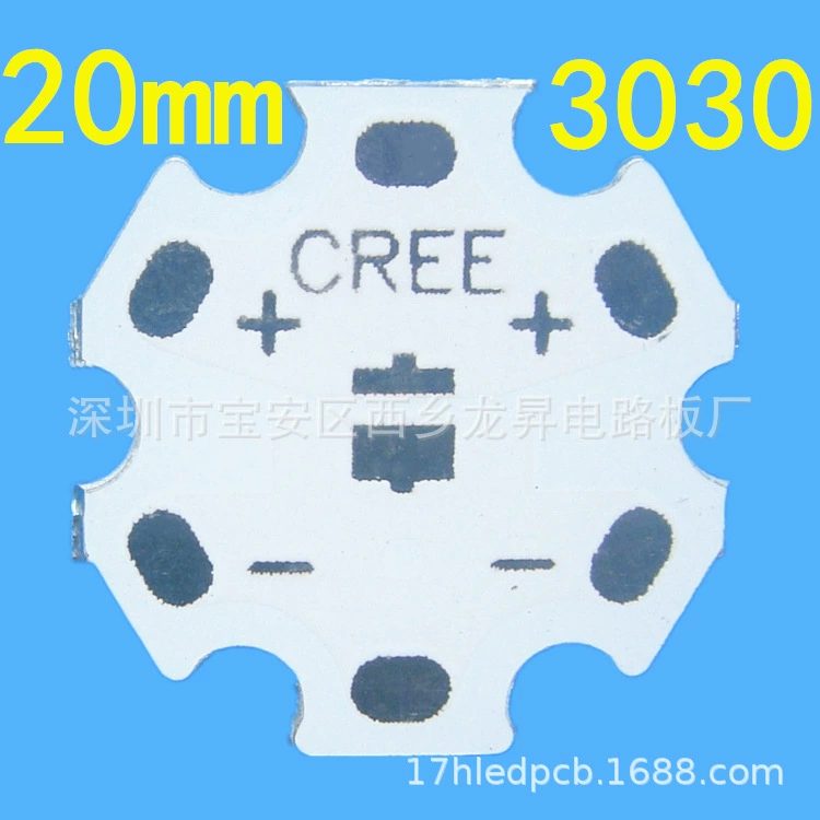 Плата для светодиодов Star PCB, шестиугольная алюминиевая основа 3030, 20 мм, 2835CREE, плата «сакура», 1.3, для поверхностного монтажа (SMT)