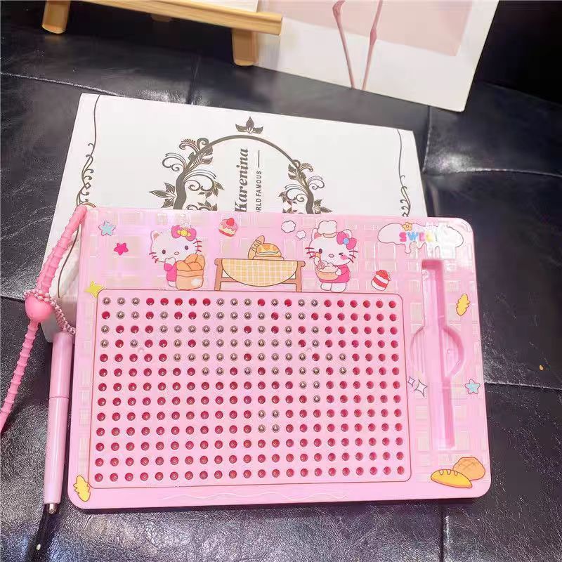 21cm特大磁気スチールビーズ製お絵かきボード、キュートなペットの運動会、子供用お絵かきボード、キーホルダー、バックパックペンダント|undefined