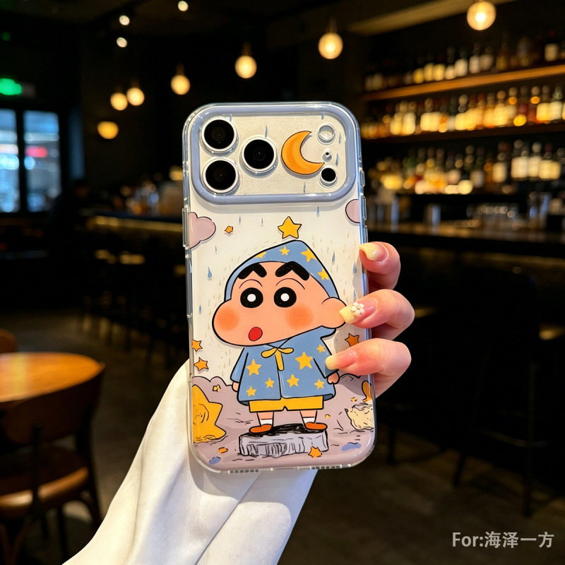 Raincoat Crayon Shin-Chan Suitable for Apple 16 Phone Case Transparent iPhone 17 Pro New Model 15 Couple 14 Shin-Chan