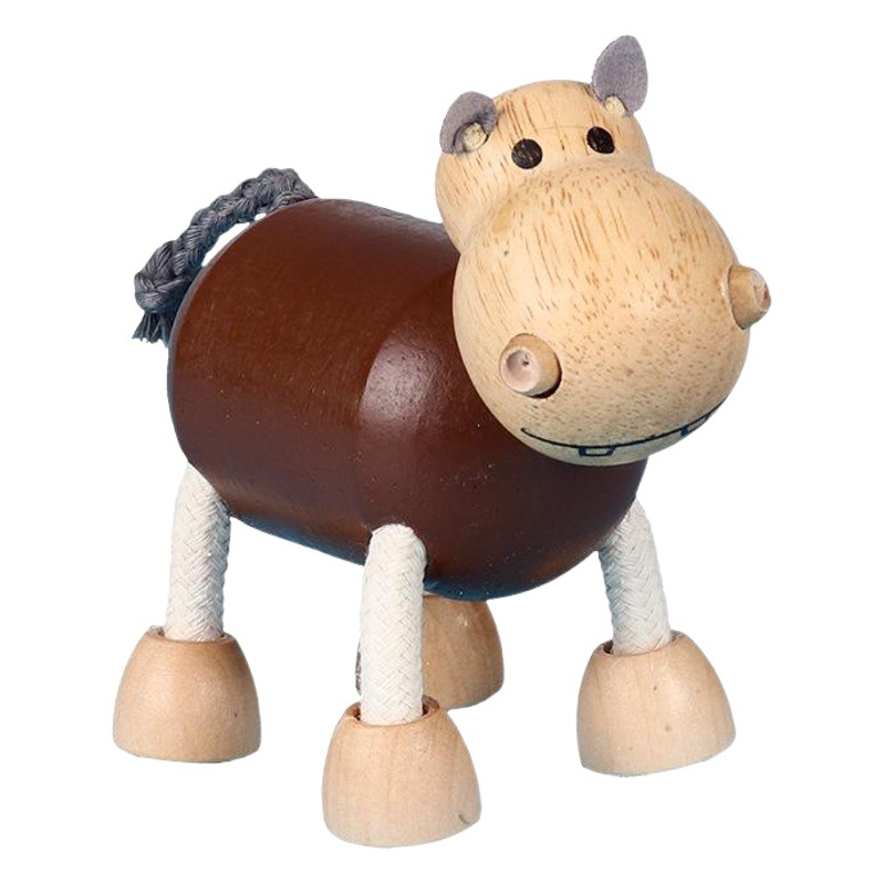 Figura Mini de Animales de Madera 18 Modelos Madera para Niños image 1