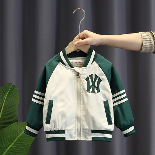 2637 Children's Clothing Boys' Jackets Spring and Autumn  New Korean Style Little Boy Jackets Tops Baby Baseball Uniforms