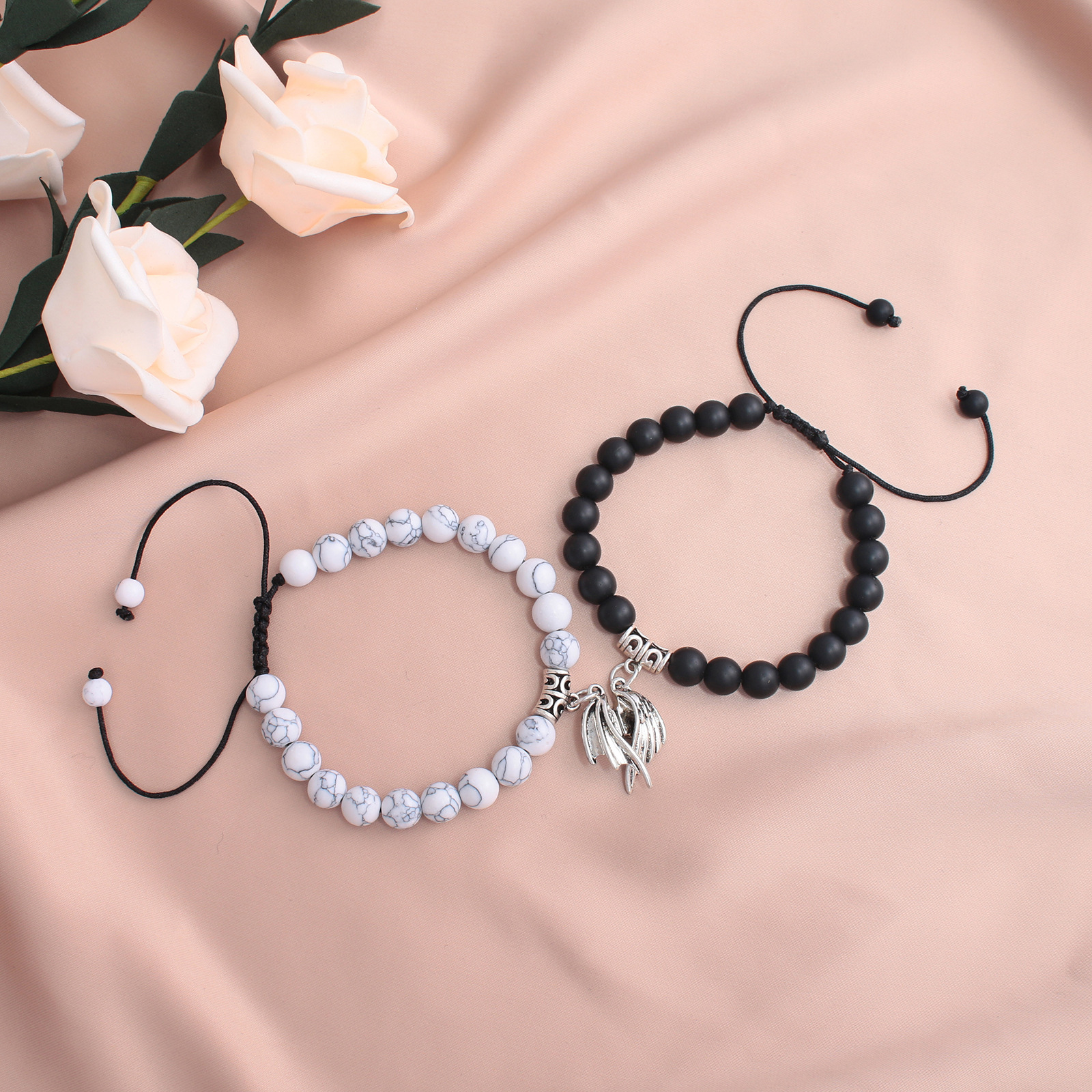 Couple Gender Elegant Simple Style Crown Glass Wholesale String Bracelets