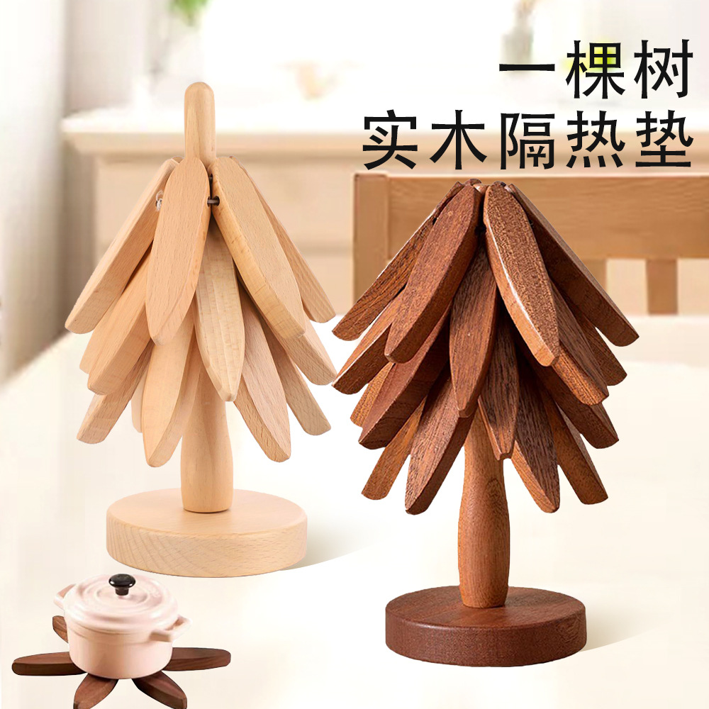 One Tree Black Walnut Almohadilla aislante Venta al por mayor Venta directa de fábrica Almohadilla posavasos Madera Almohadilla resistente al calor Decoración de mesa