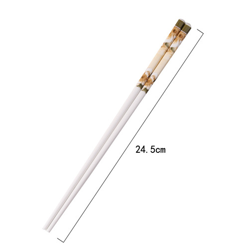 New style ceramic chopsticks, camellia nano glaze, easy to clean, not prone to mold, no paint, no wax, easy to clean, light luxury style