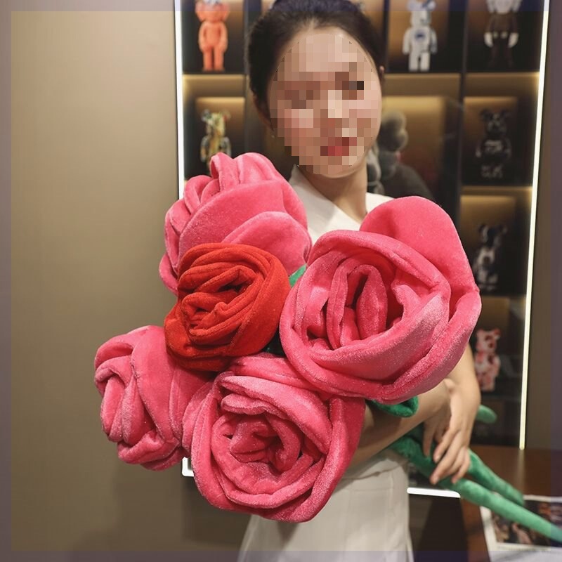 新款杨幂同款布艺情人大束玫瑰花花束礼物玫瑰花成品女生|undefined