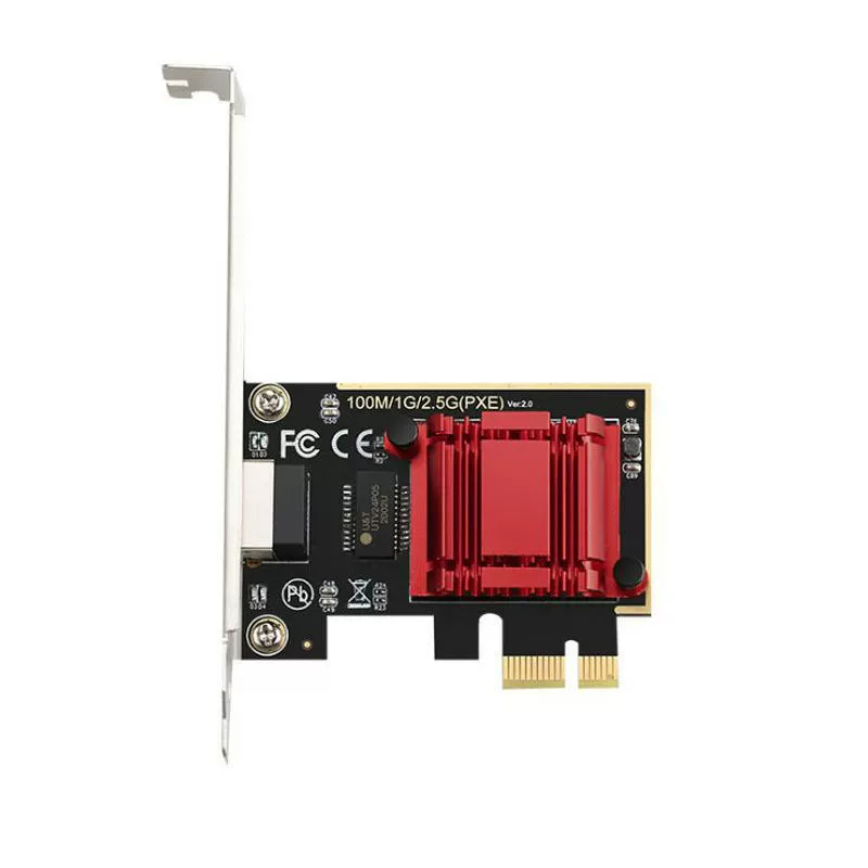 Сетевая карта PCIe для гигабитной проводной сети без диска, автономная, OEM 2500M для игр, без диска, поддержка PXE, 2.5G