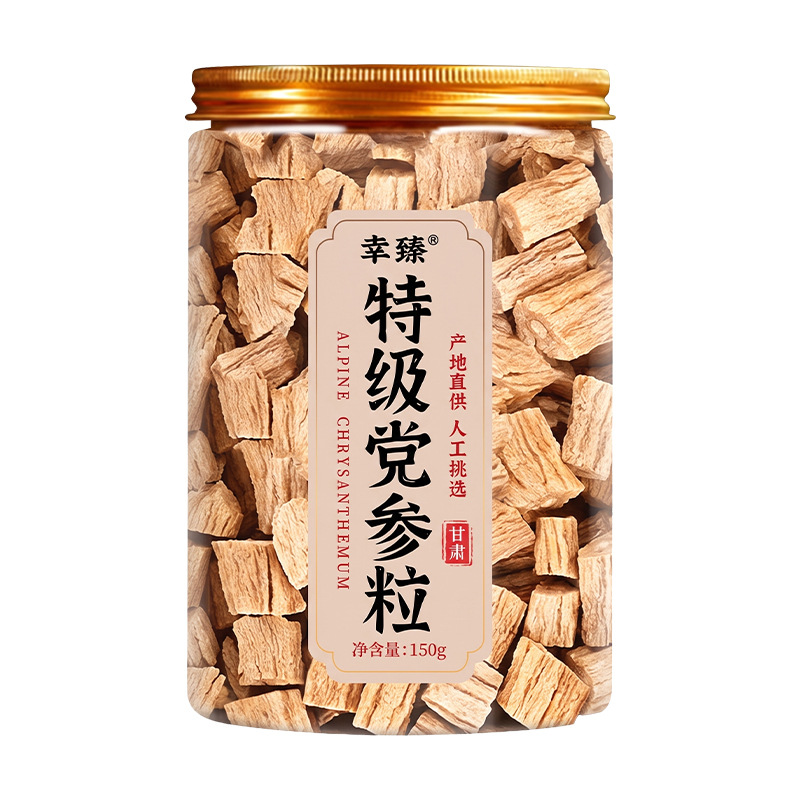 Premium Dang Shen Codonopsis Root Granules Gansu Minxian for Soup and Tea 150g Jar specifications