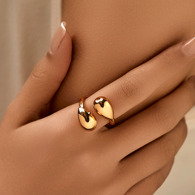 Медная металлическая кольцо, соврем jewelry, европейский стиль, 18 карат, люкс
