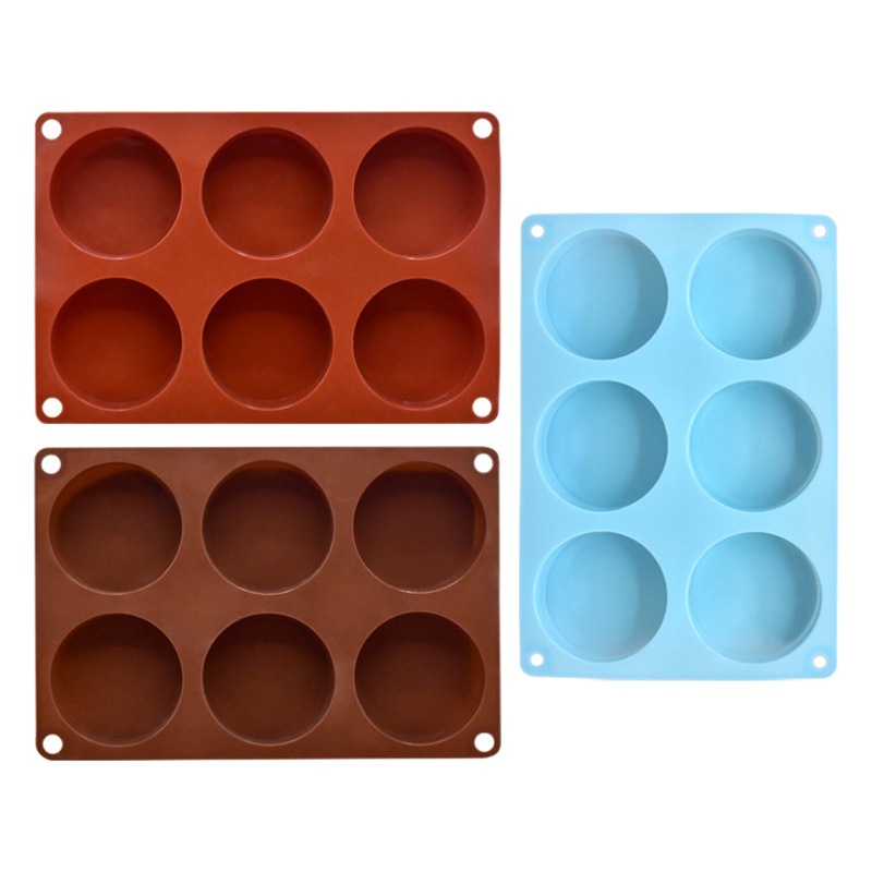 Nuevo 6-pieza cilíndrica molde de pastel de silicona molde de chocolate bricolaje cocina del hogar utensilios para hornear en stock al por mayor