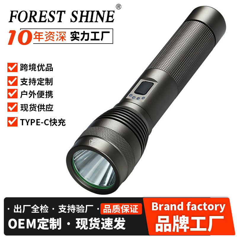 Nuevo blanco láser resaltar linterna transfronteriza caliente pesca correr luz larga resistencia portátil multi-función Zoom