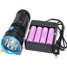 12��5050UV�Ϲ��ֵ�Ͳ395NM����ʹ��4��18650���12T6�ֵ�����ʽ