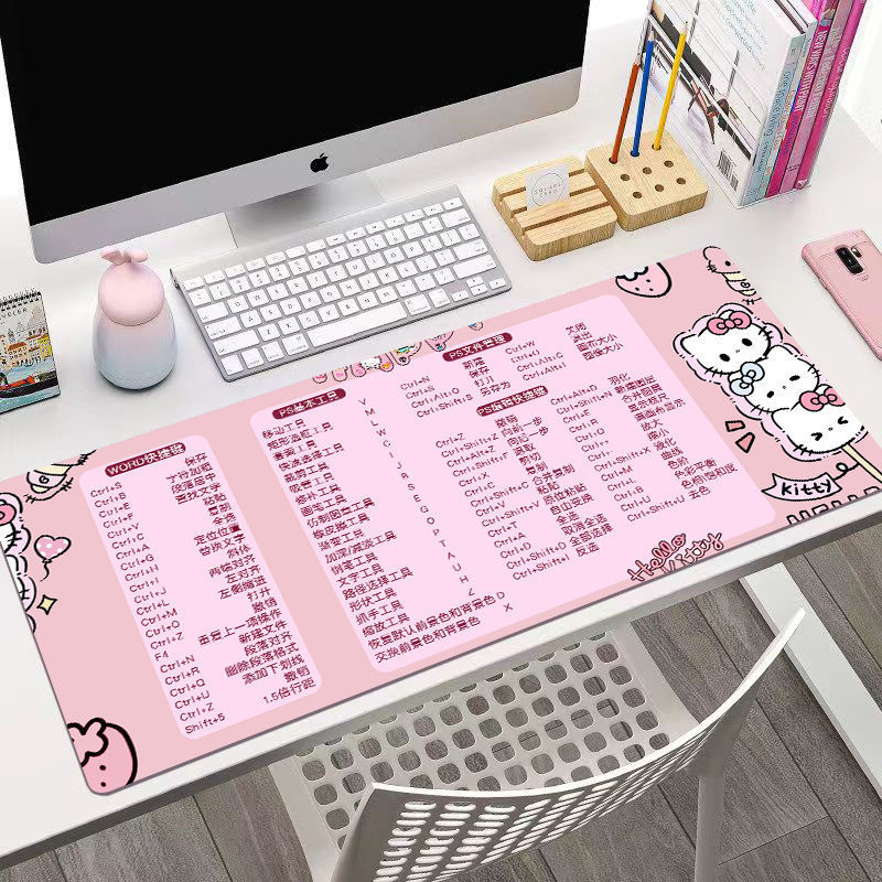 オフィスショートカットキーインターネット有名人マウスパッド特大新しいコンピュータノートブック女の子学習テーブルキーボードパッド|undefined
