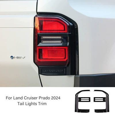 Lights Trim accessories, Light frame - 2024-prado-taillight-frame-glossy-black-type-b