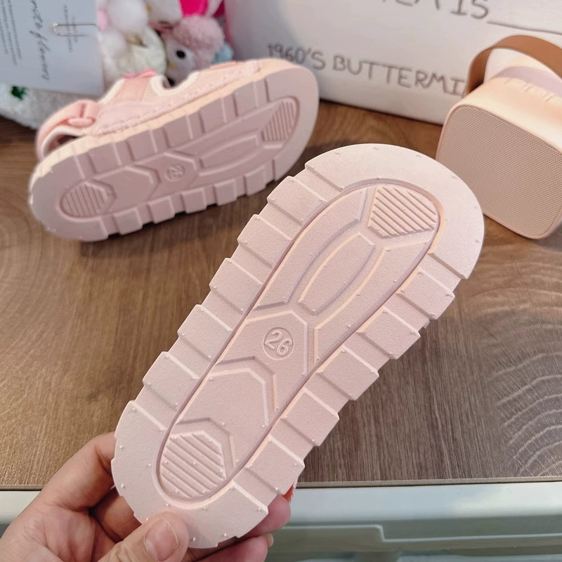 Summer clothing, fuchsia summer sandals, children's beach footwear