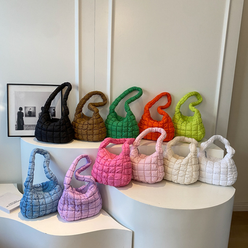 Women's bag 2023 new fashion cloud bag pleated down bag women's bag underarm dumpling bag shoulder bag handbag Women's bag 2023 new fashion cloud bag pleated down bag women's bag underarm dumpling bag shoulder bag handbag