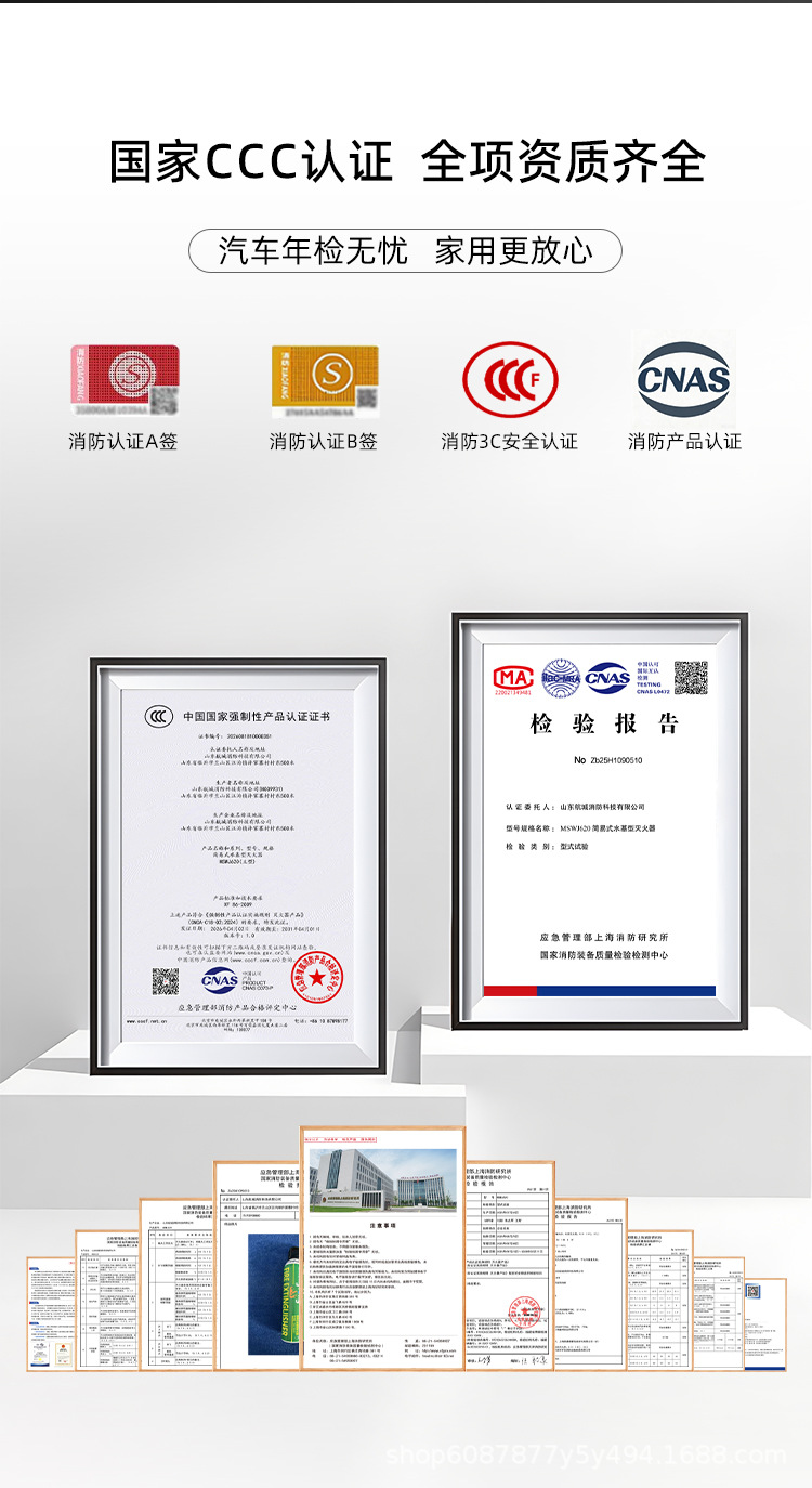Vehicle-mounted water-based fire extinguisher, car annual inspection, home use, explosion-proof, high-temperature resistant, portable fire-fighting equipment