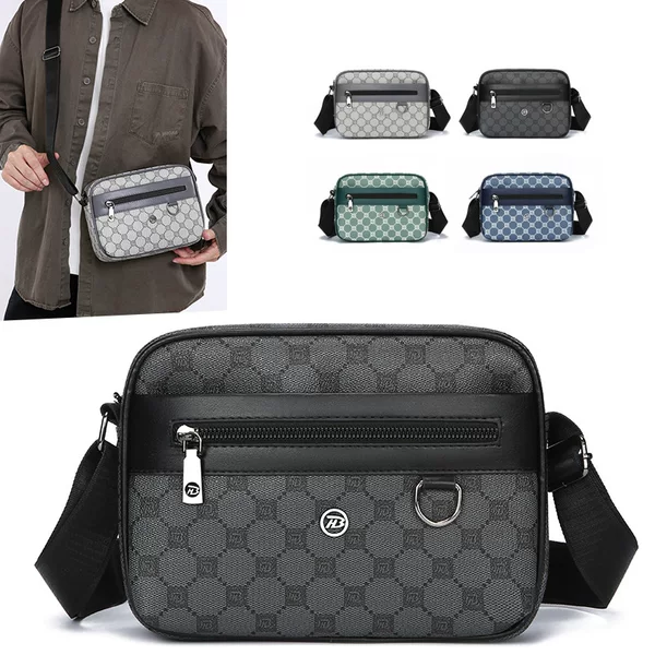2026 new men's crossbody bag, stylish printed design, versatile shoulder bag, trendy travel bag, direct from the manufacturer