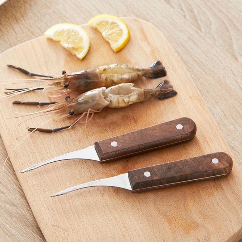 家用厨房不锈钢开虾背虾线刀挑虾线专用多功能去虾线神器剥虾工具