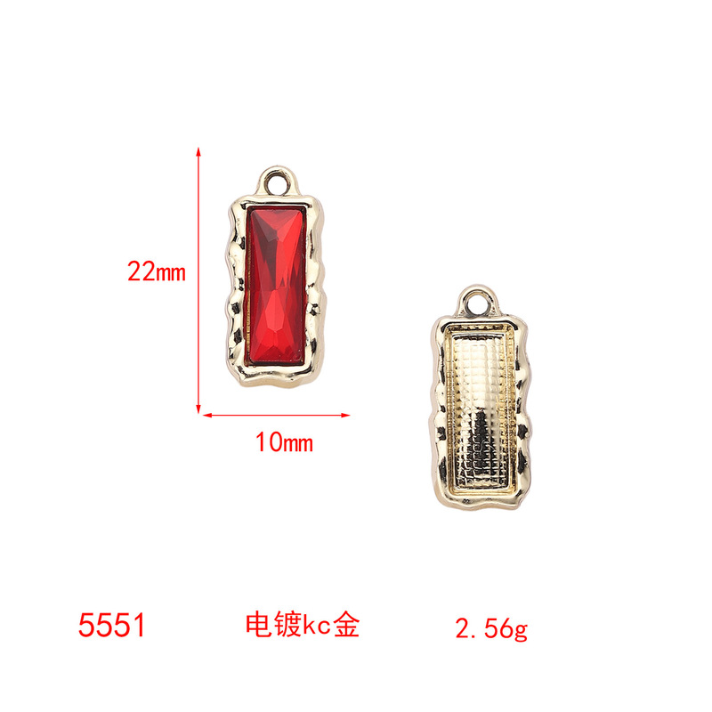 天然石のカット面を持つ長方形、円形、楕円形の単穴クリスタルDIYアクセサリーペンダントDIYジュエリーアクセサリー在庫あり|undefined
