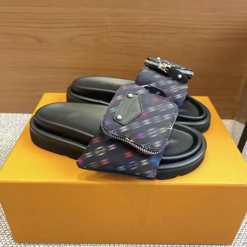 2025 burro pantuflas mujer velcro fondo grueso arrastre rojo verano relieve plano cuero pareja playa