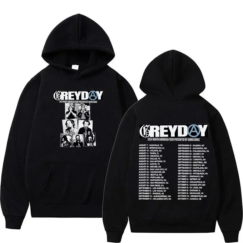 2025 Tour Printed Sweatshirt Men Hip Hop Punk Retro Sweatshirts Fashion Pullover Oversized Sweatshirt Streetwear