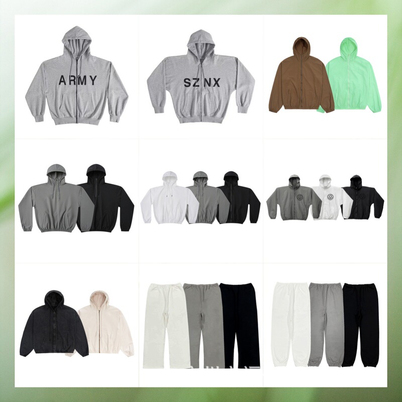 Kanye West Style Shanghai Concert Merchandise Cross-Border Heather Gray Hooded Zip-Up Printed Sweatshirt Unisex Hoodie