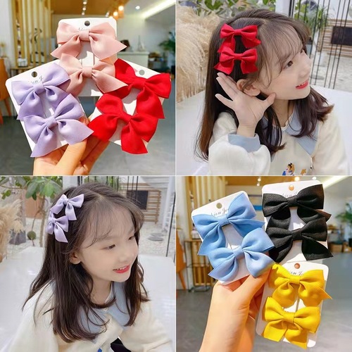 new children's hairpin bow headdress does not hurt hair little girl spring and summer hair accessories internet celebrity baby hairpin