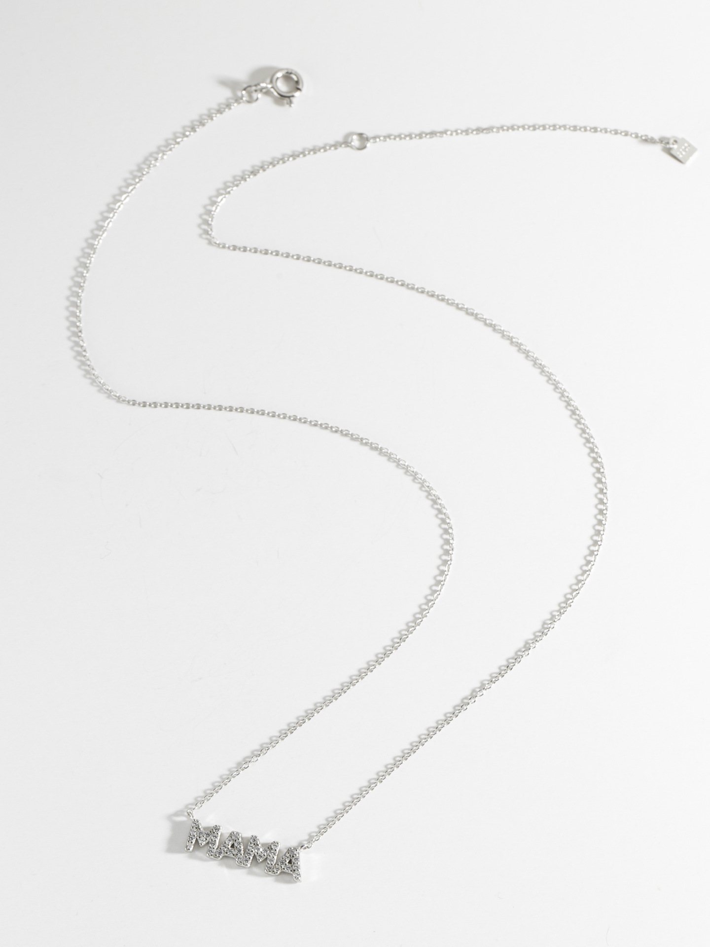 Women's Gender 925 Sterling Silver Zircon Cable Chain Plating Inlay Letter Necklace