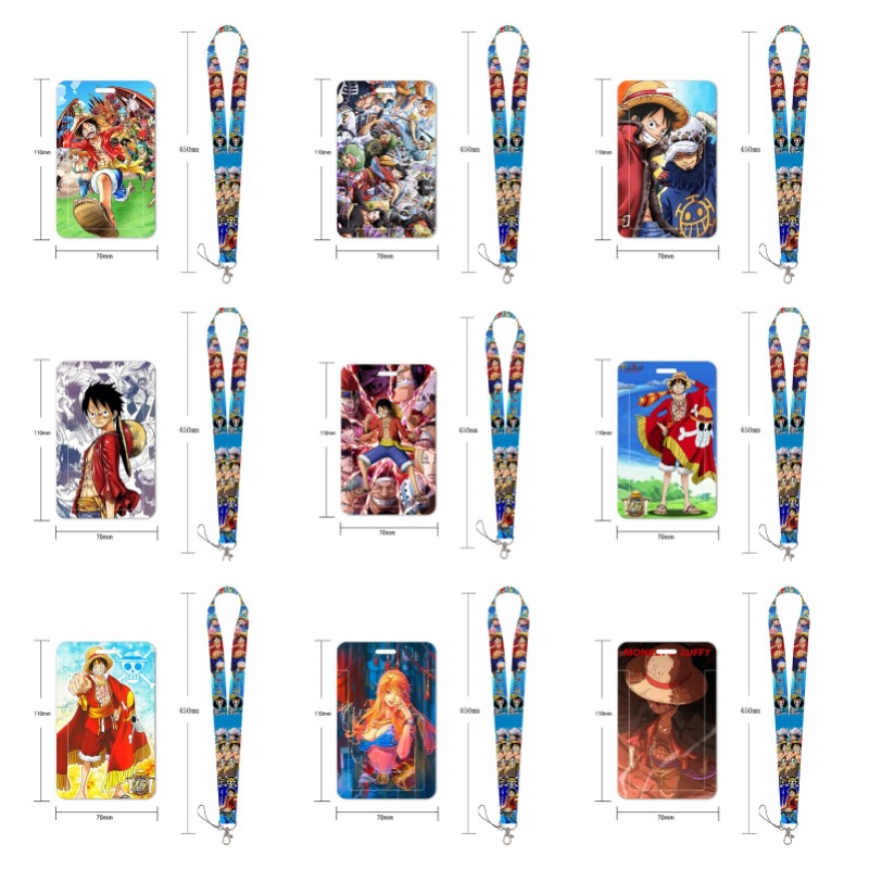 One Piece Anime ID holder campus hanging neck long rope card cover…