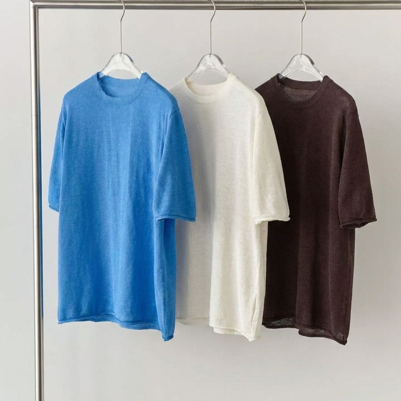 Chunman! Old Money Style Relaxed Fit Full Linen Round Neck Short Sleeve Knit T-Shirt, Cool Rolled Edge Knit Top Chunman! Old Money Style Relaxed Fit Full Linen Round Neck Short Sleeve Knit T-Shirt, Cool Rolled Edge Knit Top