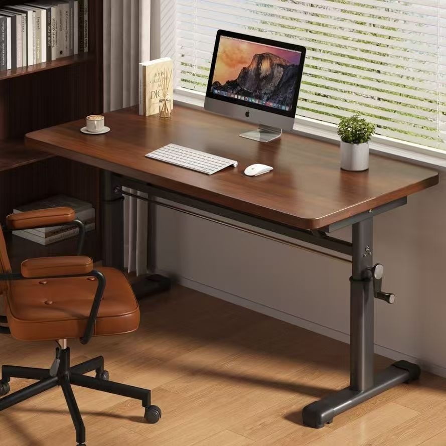 Computer desk, desktop, home use, with wheels, children's study desk, adjustable height, student writing desk, bedside desk, small office table