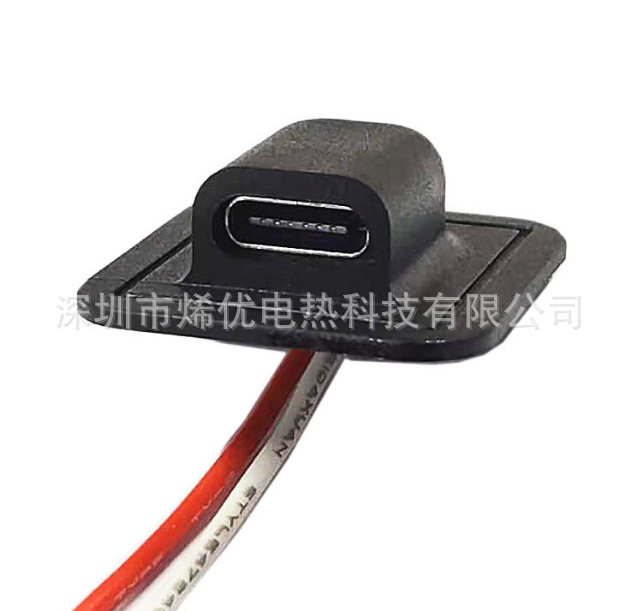 源头厂家车缝充电线母头TYPE-C母座硅胶电源线type c可车缝线