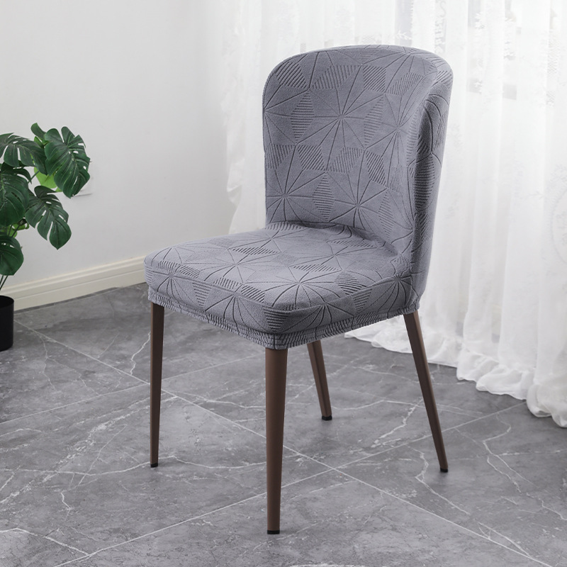 Personalizado moderno simple general bailer silla cubierta de comedor cubierta de silla curva casera cubierta de taburete de respaldo todo incluido