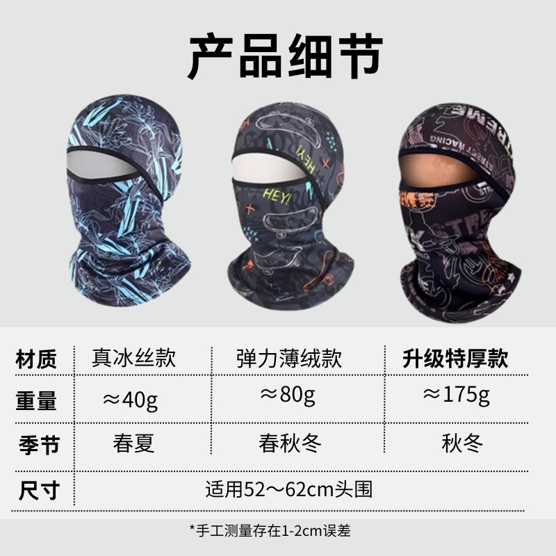 Transfronterizo de vello para ciclismo a prueba de viento a prueba de frío pescar bib máscara de esquí impresa protector de oídos caliente gorra Thunderfeng