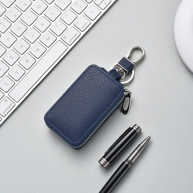 メーカースポット卸売本革テクスチャ車のキーバッグユニセックスジッパーキーバッグギフトハイエンドセンス