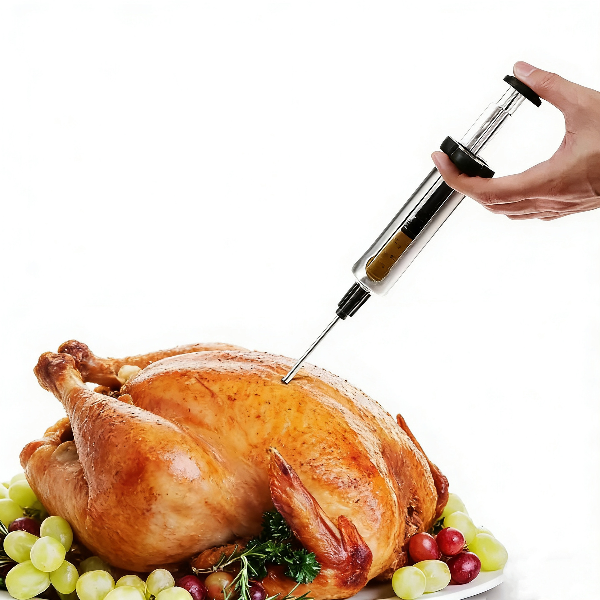 304 Stainless Steel Turkey Seasoning Injector, Barbecue Seasoning Applicator, Barbecue Seasoning Injector, Turkey Needle Tool