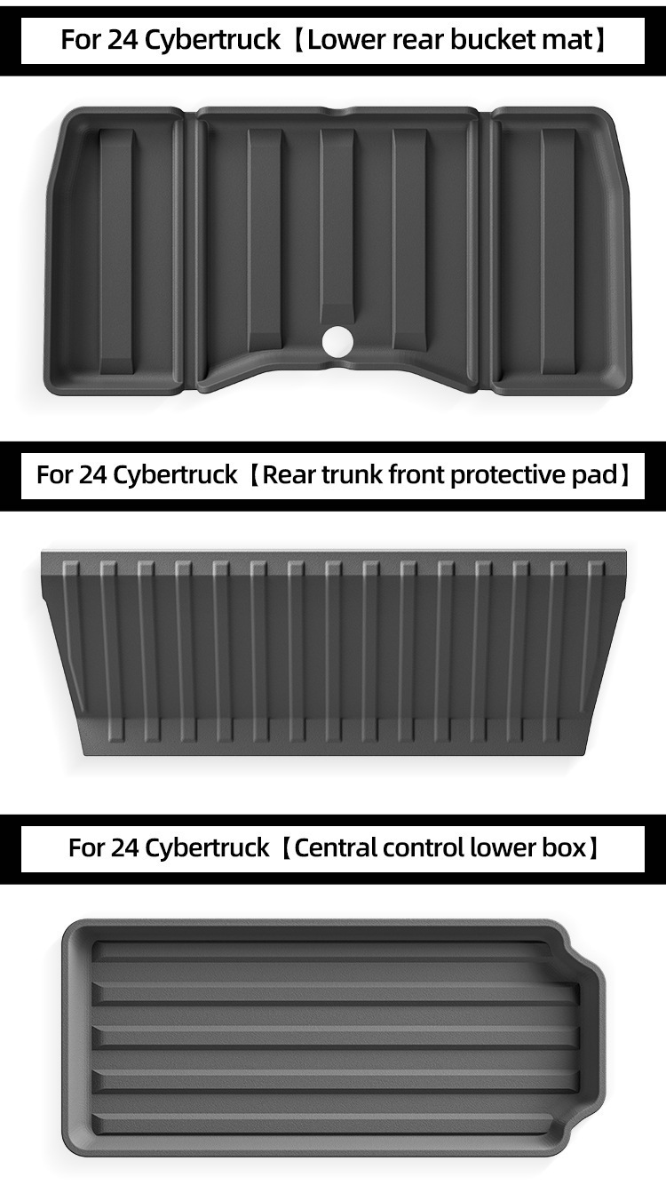 TPE Car Floor Mats for 24 Tesla Cybertruck
