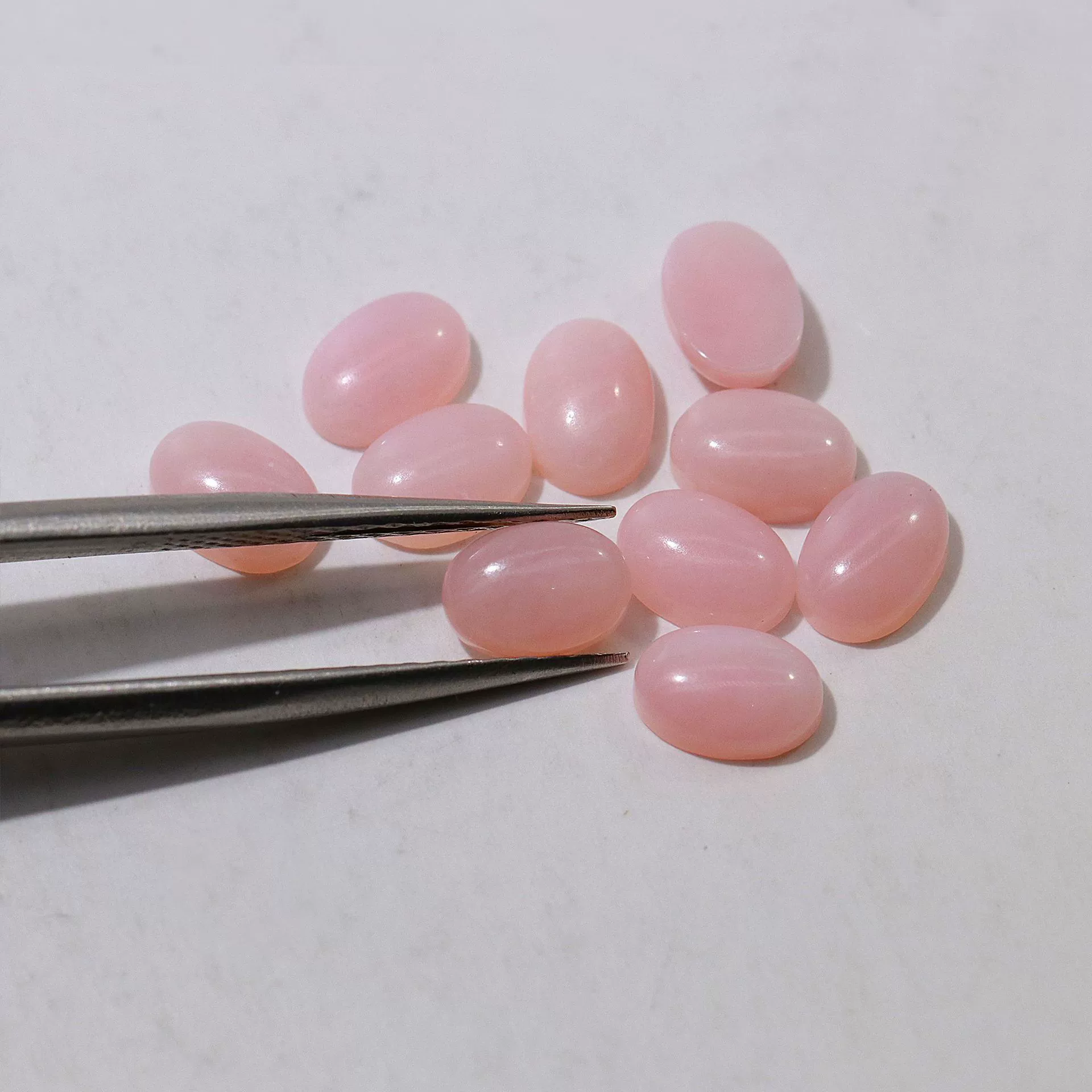 Natural Opal Cabochon (Egg/Oval), Flat-Back Cabochon for K-Gold Jewelry, Multiple Sizes