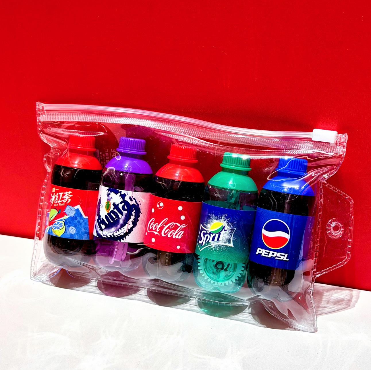 Bebidas gaseosas creativas corrección de dibujos animados simulación juguetes corrección de papelería estudiantes regalos de vacaciones extraños