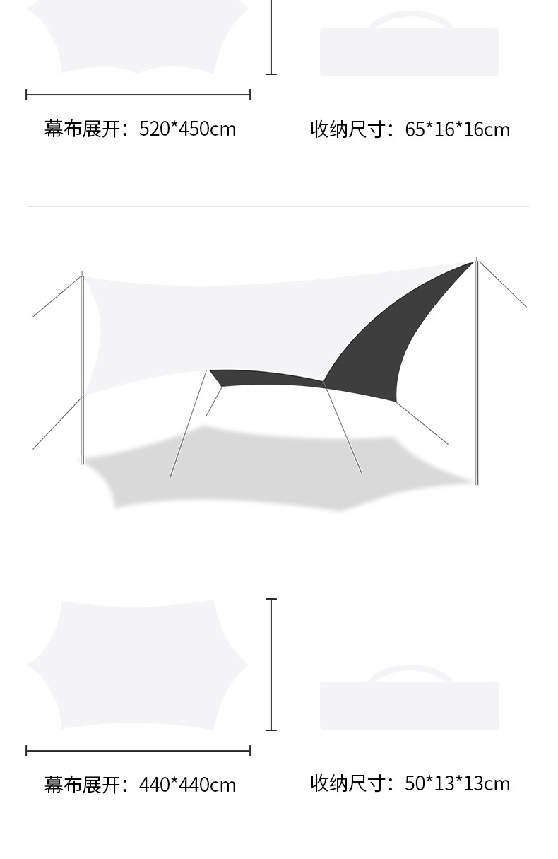 Vinyl Canopy Tent for 3-4 People, Outdoor Multi-Person Park Picnic Sunshade, Sun Protection, Rainproof, Thickened for Outdoor Camping